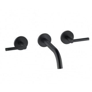 Kludi Nova Fonte Puristic Смеситель для раковины излив 18 см Matt Black, Nero Opaco