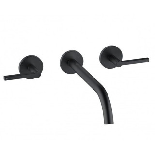 Kludi Nova Fonte Puristic Смеситель для раковины излив 24 см Matt Black, Nero Opaco