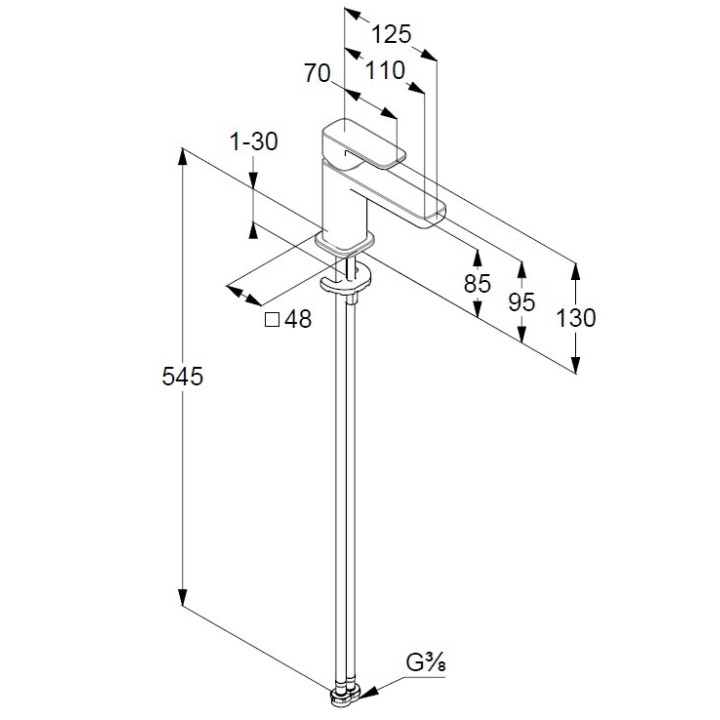 Kludi 422903975 смеситель для раковины 13 см