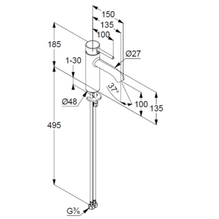 Kludi 38282N076 BOZZ смеситель для раковины