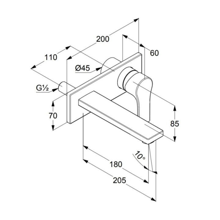 Kludi 482473965: смеситель скрытый Zenta SL