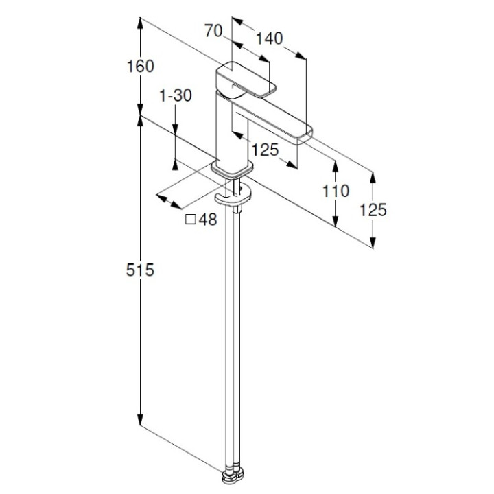 Kludi 422820575 смеситель для раковины Renon