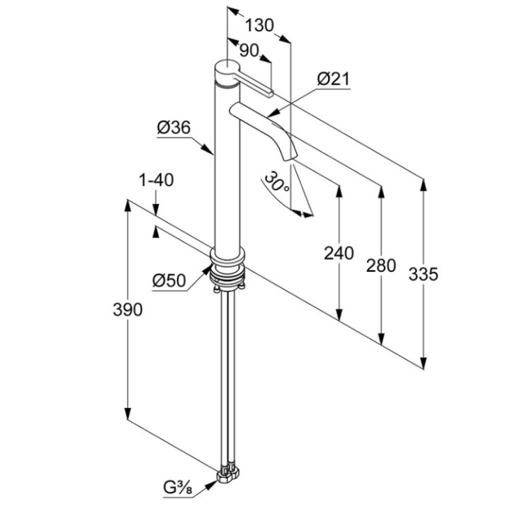 Kludi 202980515 смеситель высокий хром