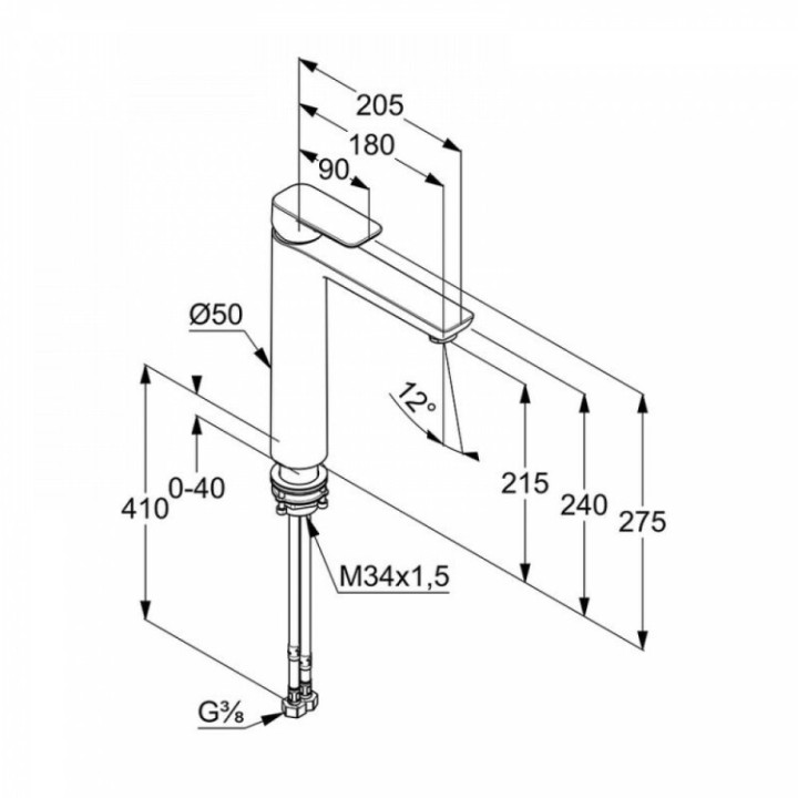 Kludi 402960575 смеситель для раковины высокий