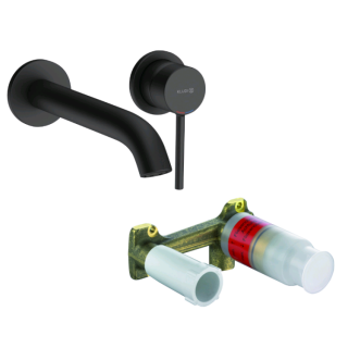 Kludi BOZZ Смеситель для раковины излив 23 см Matt Black, Nero Opaco