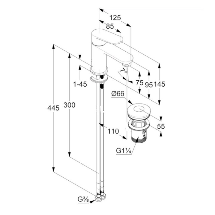 Смеситель Kludi 322660575 X1 для раковины
