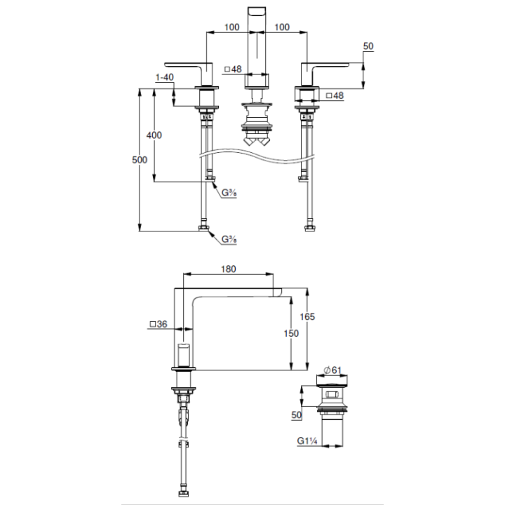 Kludi 423933975 смеситель Renon Matt Black 16.5 см