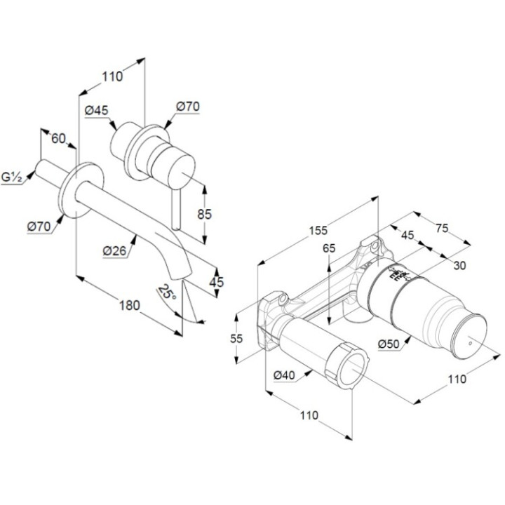 Kludi BOZZ 382445376S смеситель для раковины