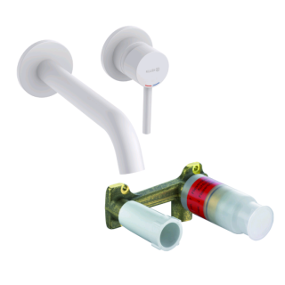 Kludi BOZZ Смеситель для раковины излив 23 см Matt White, Bianco Opaco