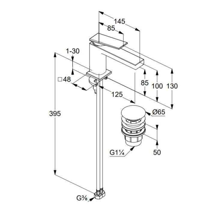Kludi 542675375 смеситель Decus Matt White
