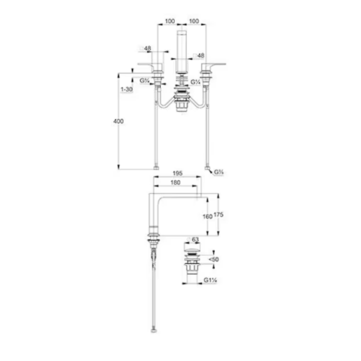 Kludi 54393N575 смеситель Decus Brushed Nickel