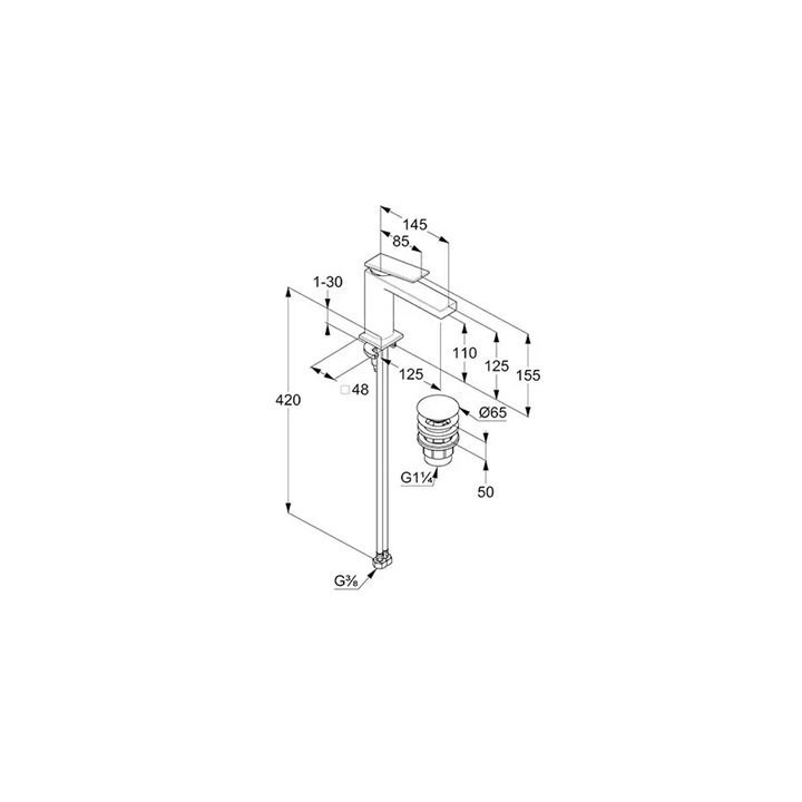 Kludi 54289N175 Decus смеситель для раковины бронза