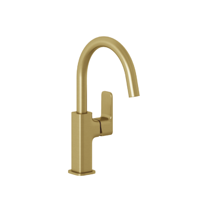 Kludi 42028N075 высокий смеситель Renon золото