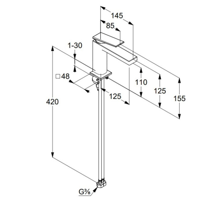 Kludi 542825375 смеситель Decus белый