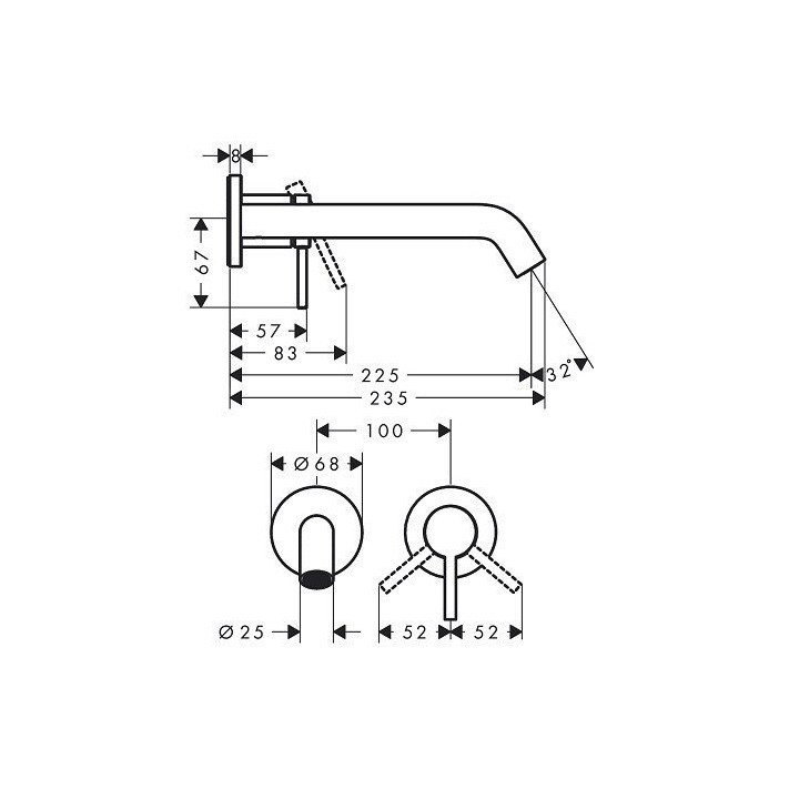Hansgrohe 73351700 Смеситель для раковины белый