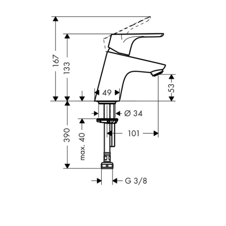 Hansgrohe 31130000 смеситель для раковины хром