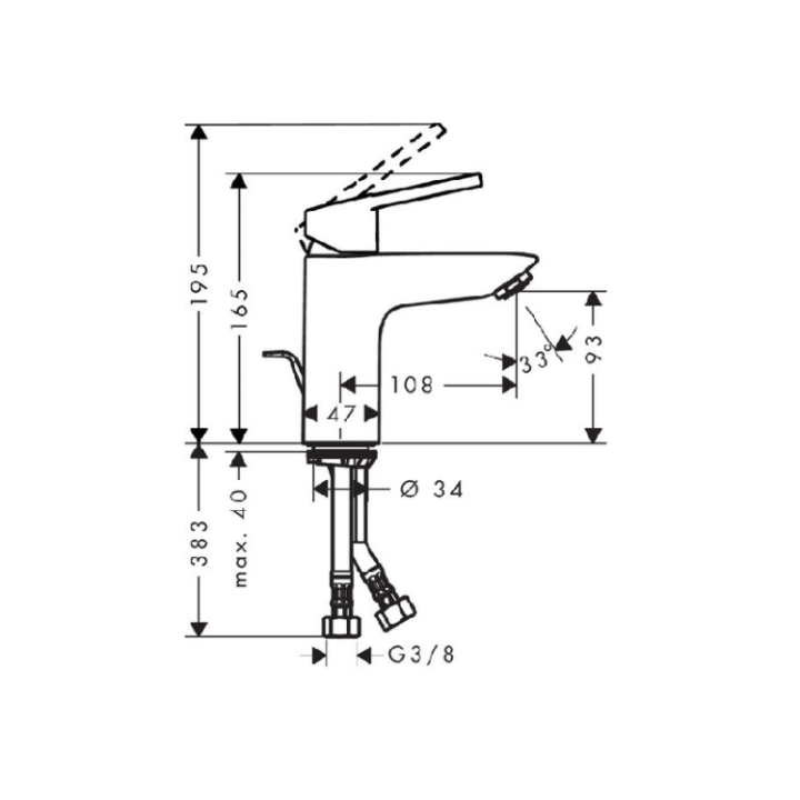 Hansgrohe 71080000 смеситель для раковины хром