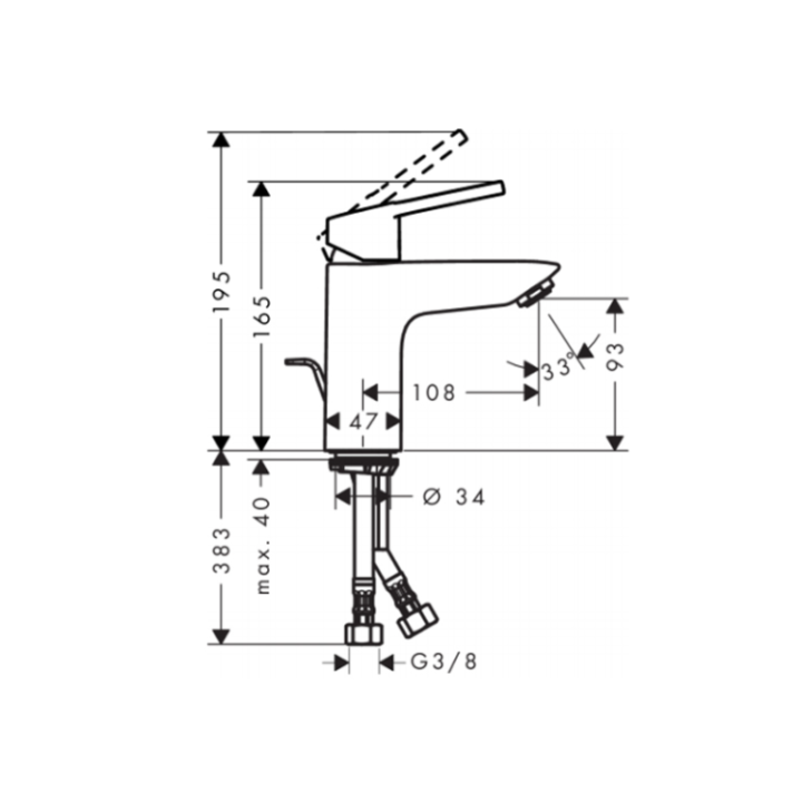 Hansgrohe 71081000 смеситель Novus Loop хром