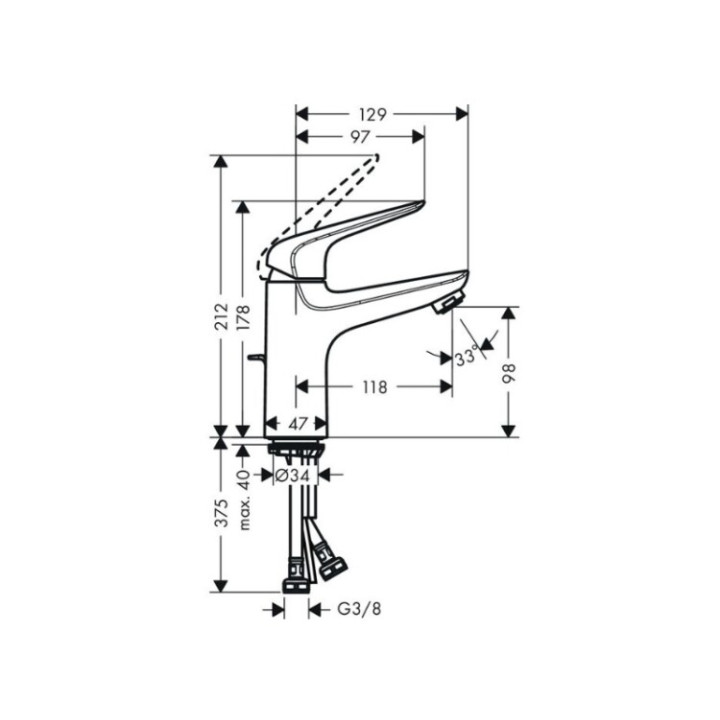 Hansgrohe 71031000 для раковины Novus хром