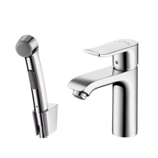 Hansgrohe Metris Смеситель для раковины стандартный с гигиеническим душем 17.2 см хром