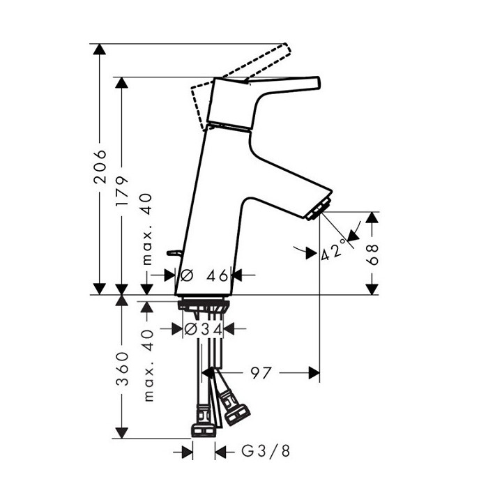 Hansgrohe 72013000 смеситель для раковины хром