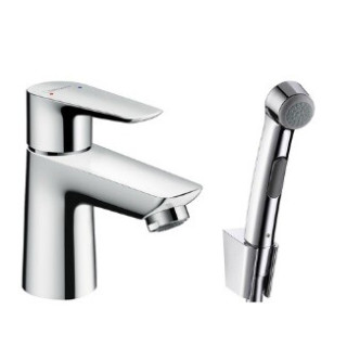 Hansgrohe Talis E Смеситель для раковины низкий с гигиеническим душем 12.9 см хром