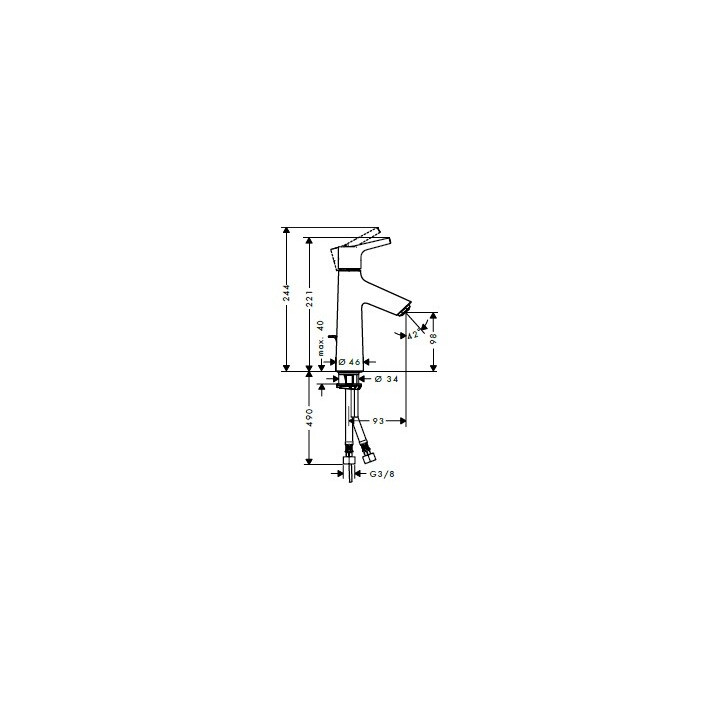 Смеситель Hansgrohe 72021000 Talis S, раковина