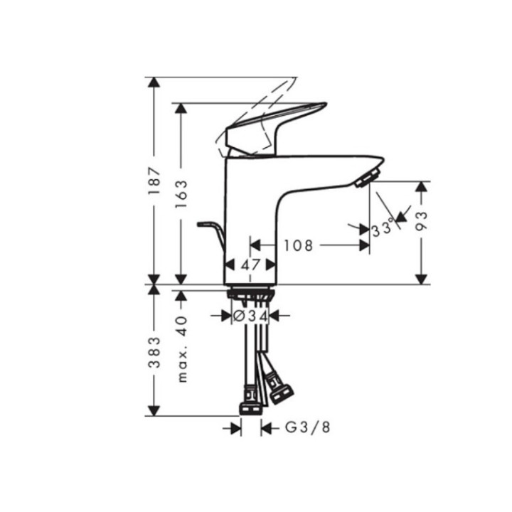 Hansgrohe 71171000 смеситель для раковины Logis