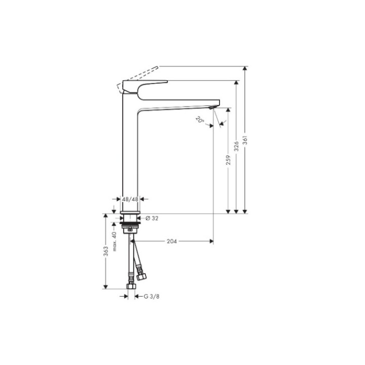 Hansgrohe 32512990 смеситель для раковины Gold