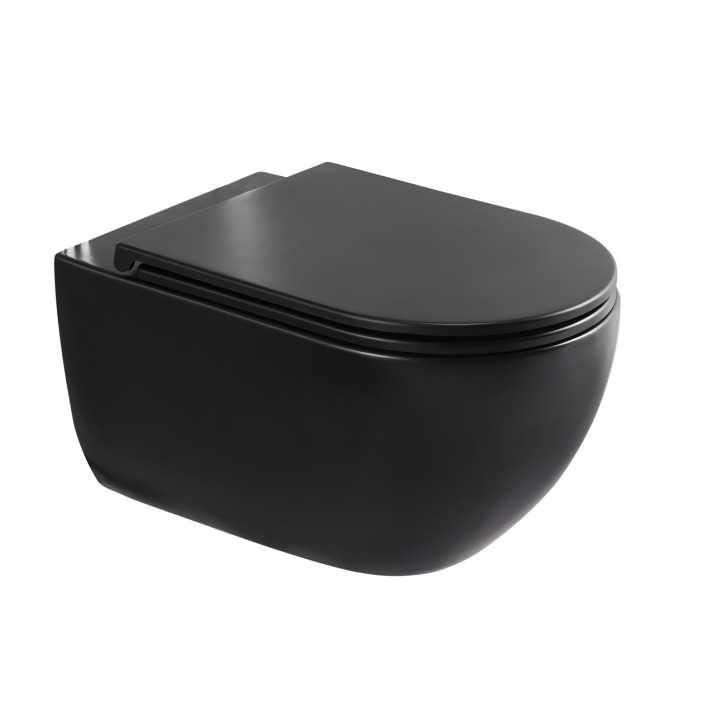 Унитаз подвесной Charus Skandenborg черный матовый, EWC700-125B