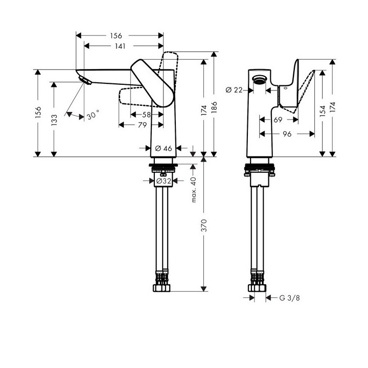 Смеситель Hansgrohe 71755000 для раковины