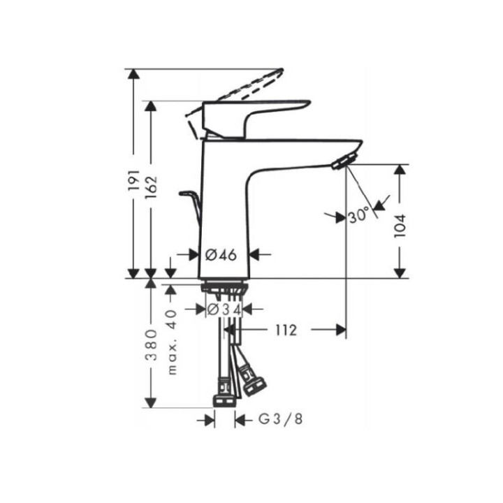 Hansgrohe 71710990 смеситель Talis E Gold, раковина