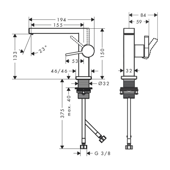 Hansgrohe 73020000 смеситель для раковины хром