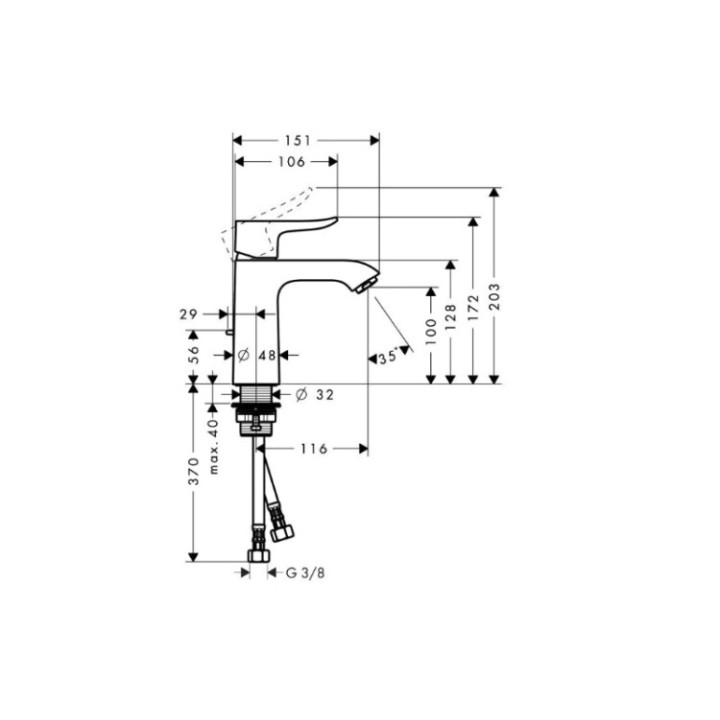 Hansgrohe 31203000 смеситель для раковины