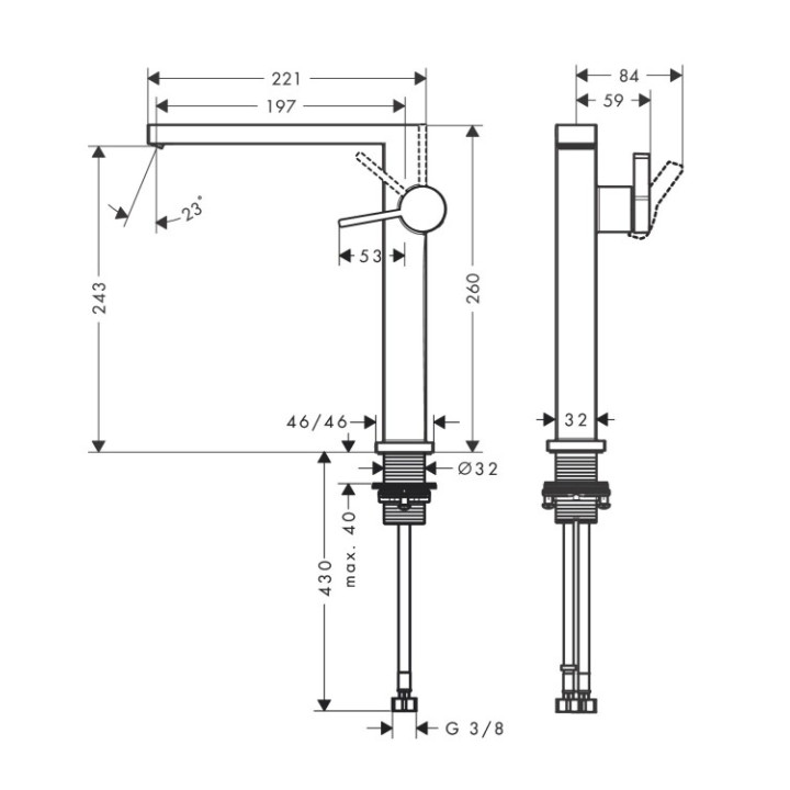 Hansgrohe 73070670 смеситель для раковины
