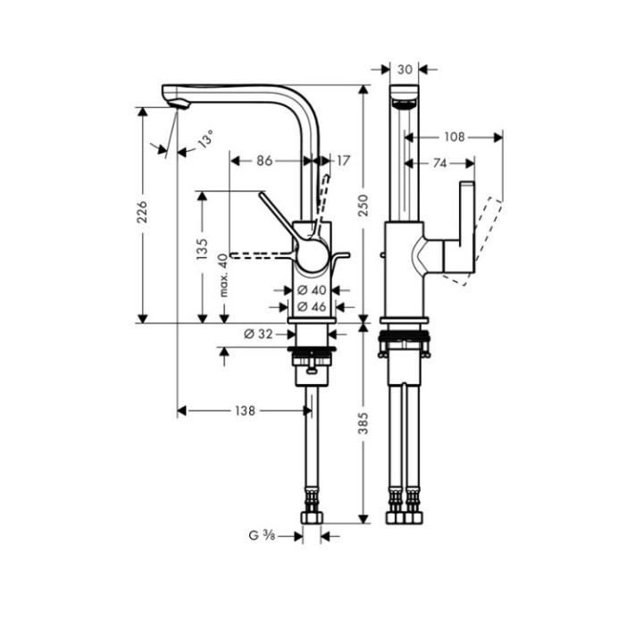 Hansgrohe 31159000 смеситель для раковины