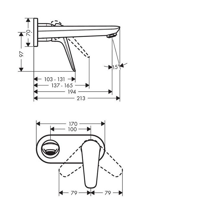 Hansgrohe 71127000 Novus смеситель раковина хром