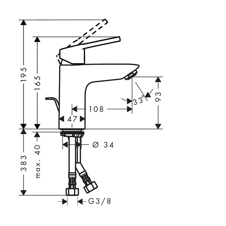 Hansgrohe 71154000 смеситель для раковины