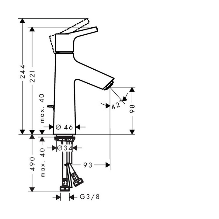 Hansgrohe 72024000 смеситель для раковины хром