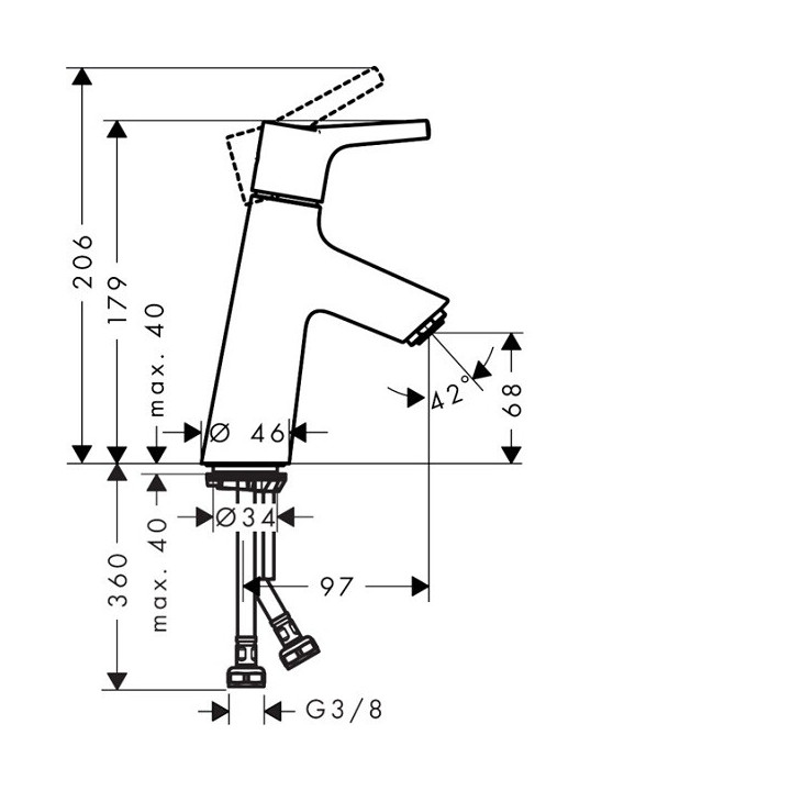 Смеситель Hansgrohe 72018000 Talis S для раковины