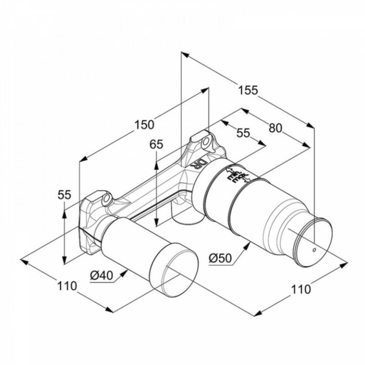 Kludi 38242 скрытая часть смесителя для раковины