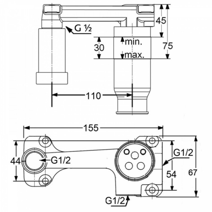 Kludi 38243 скрытая часть смесителя, Германия