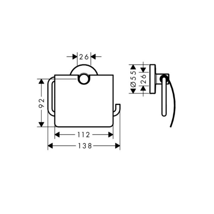 Hansgrohe 41723000 держатель бумаги Logis Universal