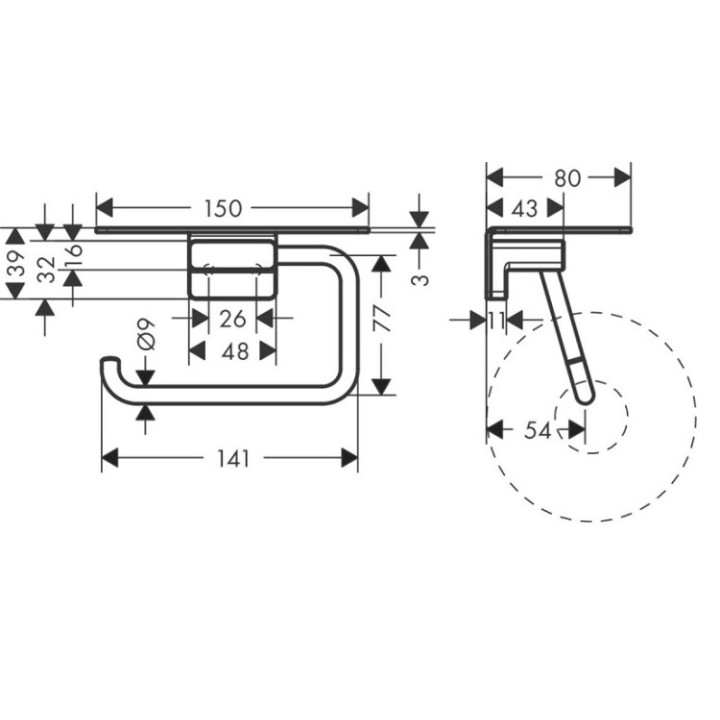 Hansgrohe 41772140 AddStoris держатель бумаги