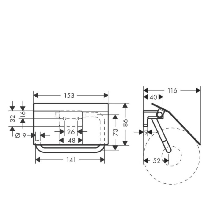 Hansgrohe 41753140 держатель бумаги Brushed bronze