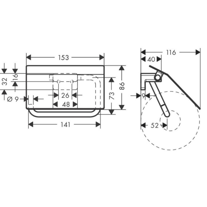Hansgrohe 41753990 держатель бумаги золото
