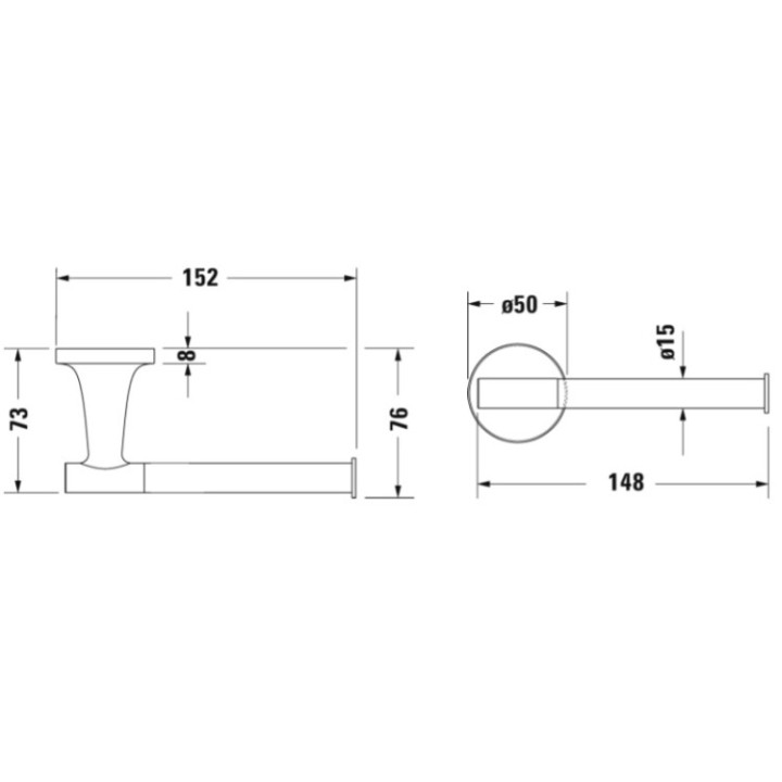 Duravit 0099374600 держатель бумаги Matt Black