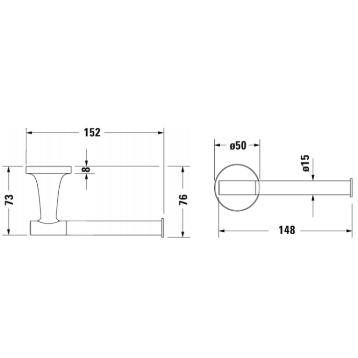 Duravit 0099371000 держатель бумаги хром