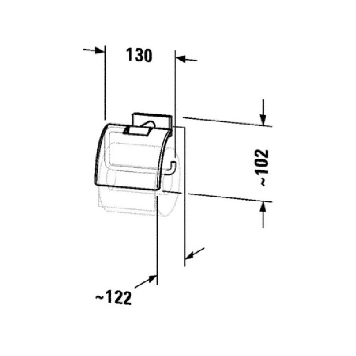 Duravit 0099551000 держатель бумаги Karree хром