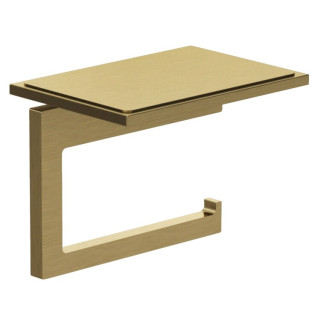 Kludi VELA C Бумагодержатель с полкой подвесной Brushed Gold